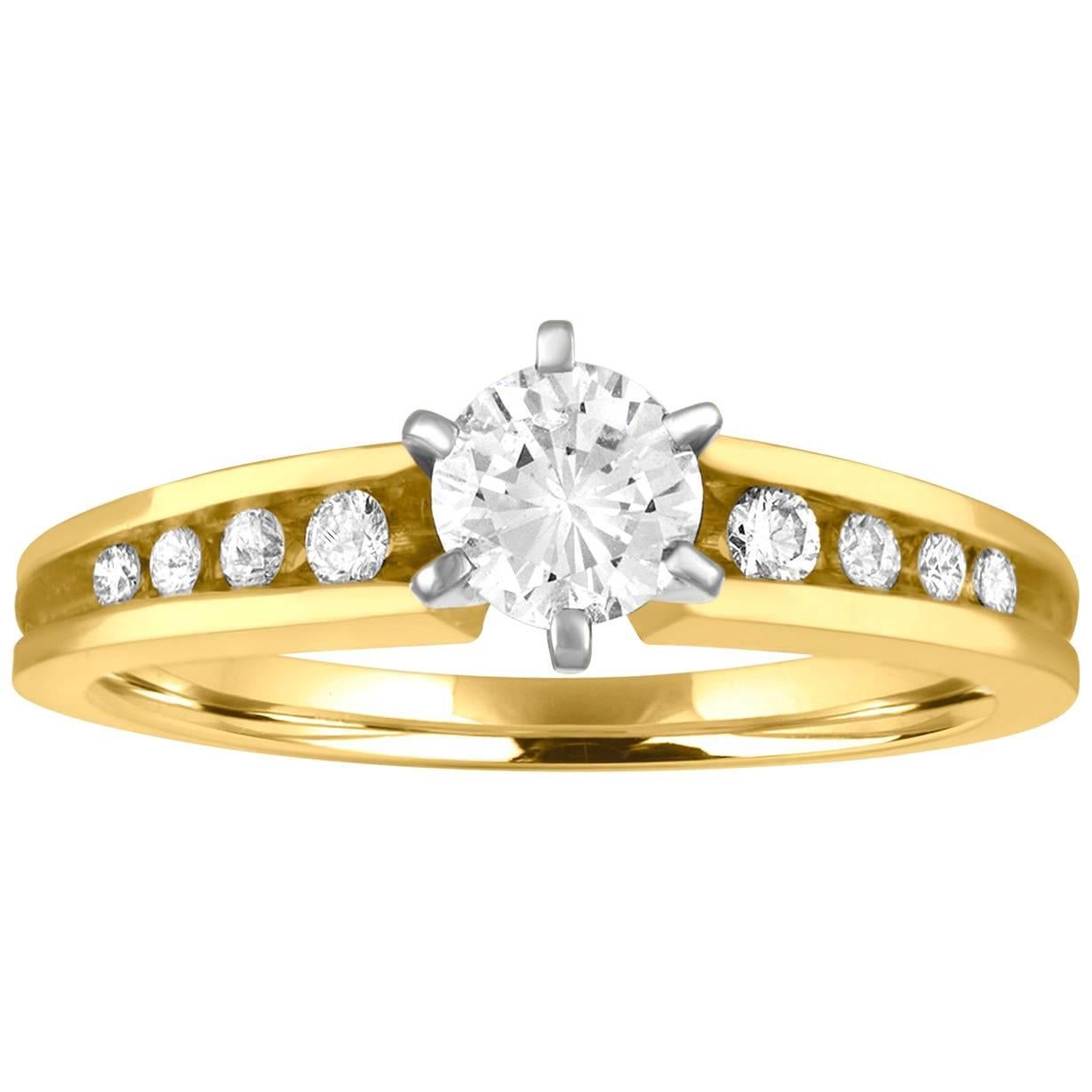 0.50 Carats Diamond Gold Engagement Ring