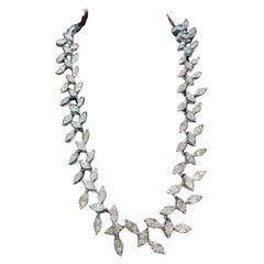 1.50 Carats Natural Diamonds Gold Necklace/ Choker
