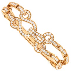 Cartier Double Row Diamond Agrafe Bracelet