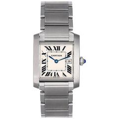 Cartier Stainless Steel Tank Francaise Midsize Quartz Wristwatch Ref 51011Q3 10