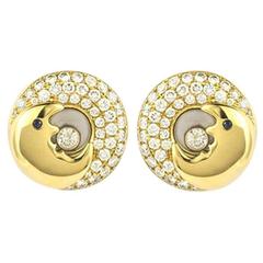 Chopard Happy Diamonds Moon Earrings 0.90 Carat 4