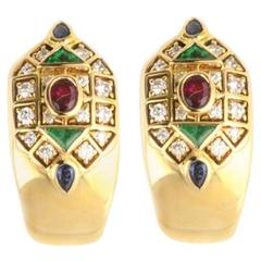 Cartier Byzantine Multi Stone Earrings 8