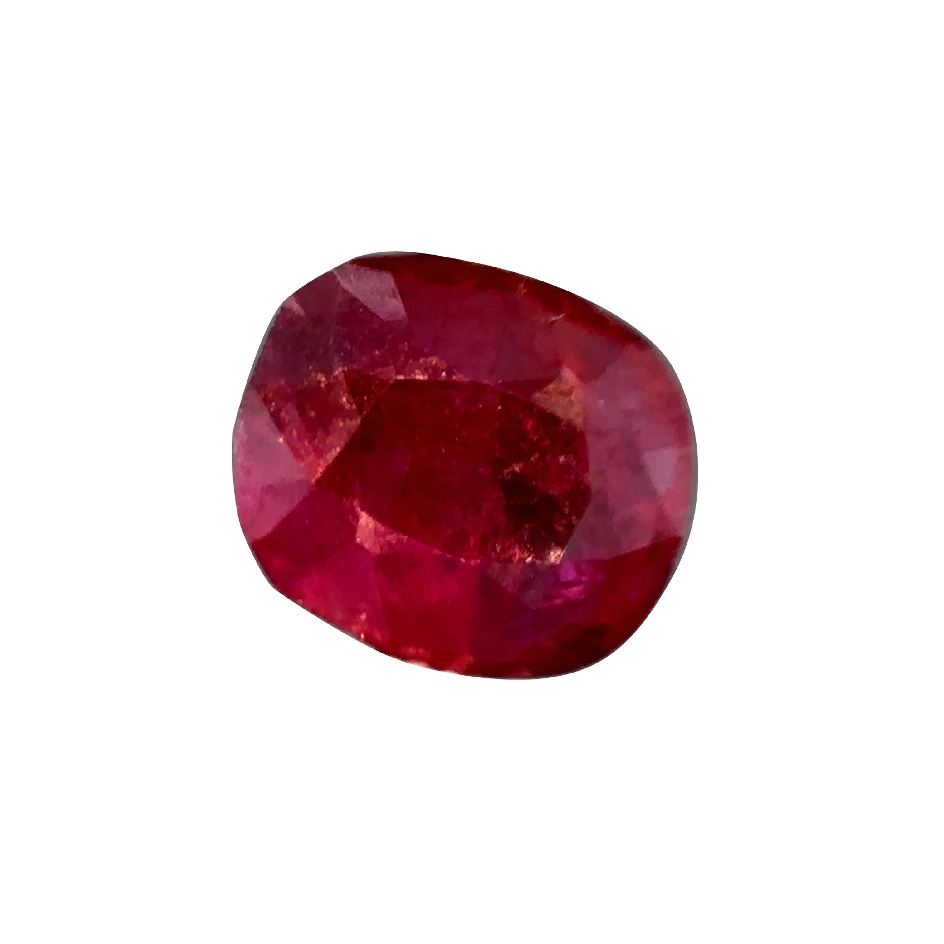 Gubelin Certified 1.13 Carat Burma No Heat Natural Vivid Red Ruby