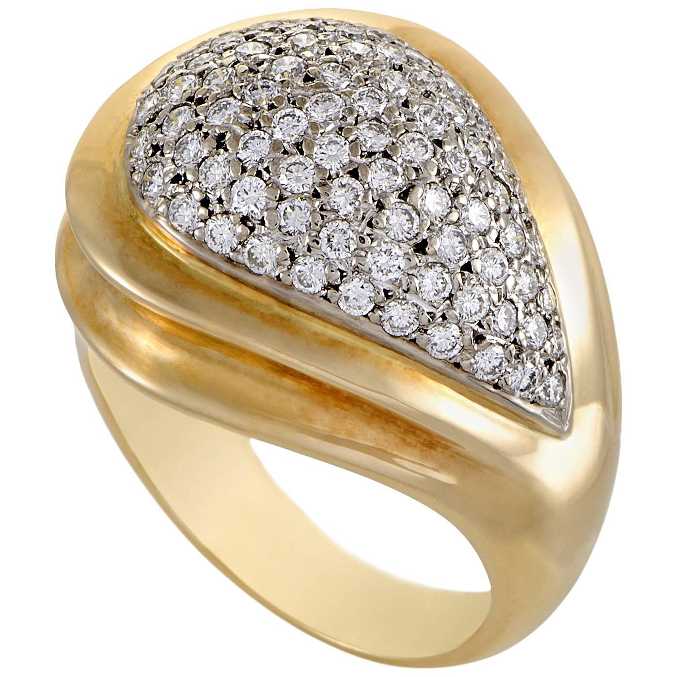 Zolotas Diamond Yellow and White Gold Ring