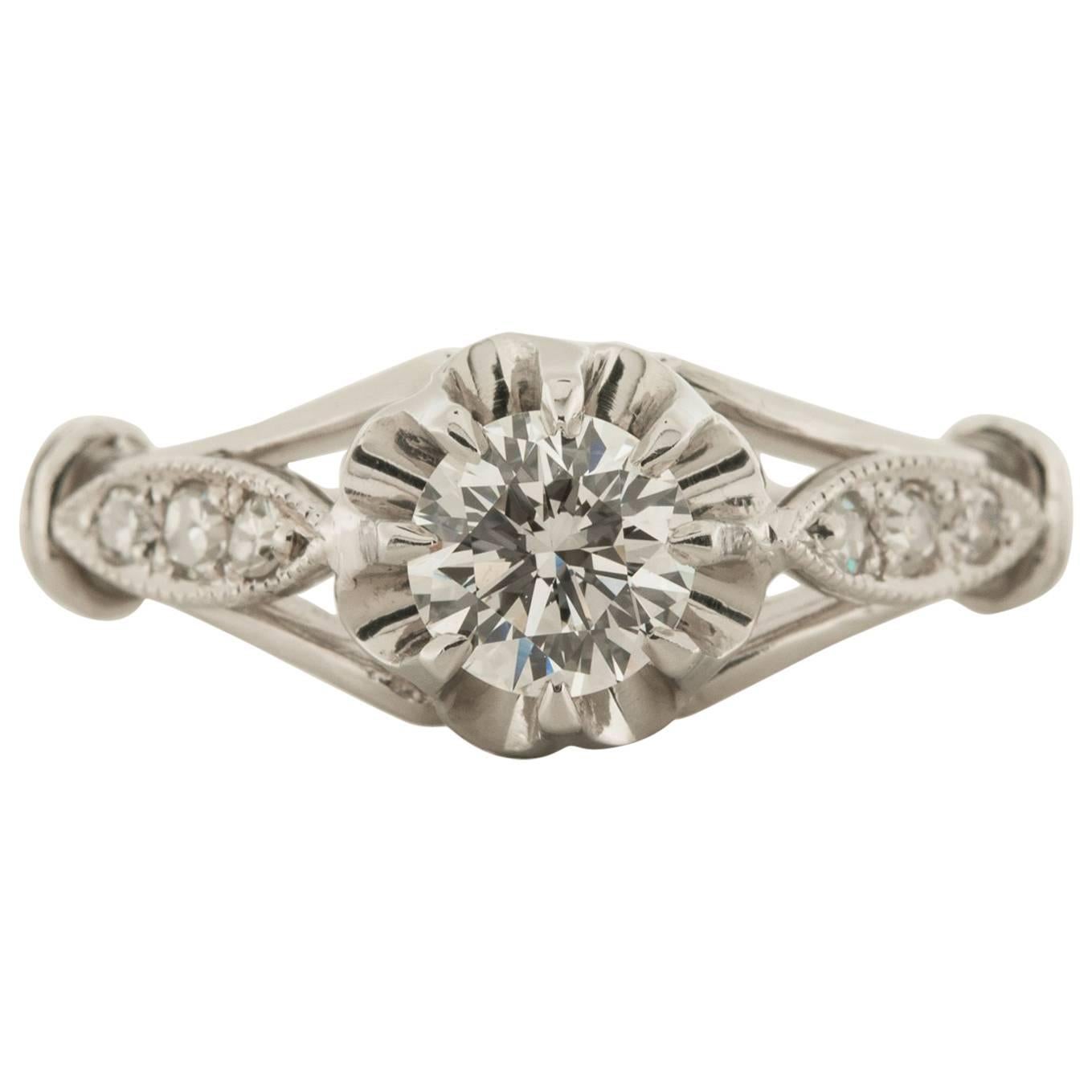 .48 Carat Diamond Platinum Ring For Sale
