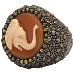 Amedeo Cameo Elephant Ring