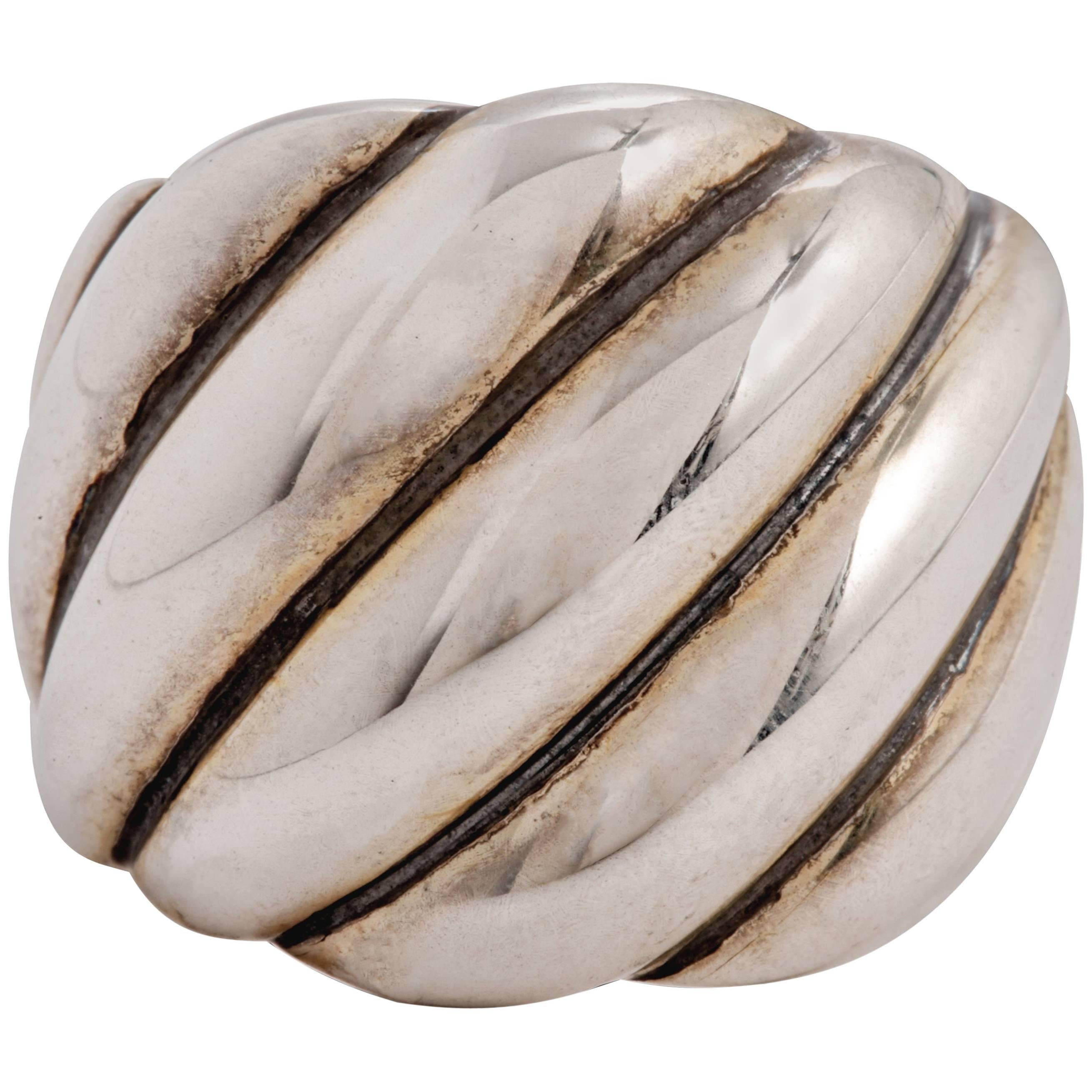 David Yurman Sterling Silver Sculpted Cable Ring