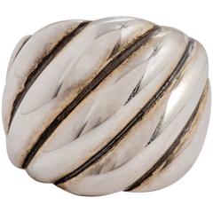  David Yurman Sterling Silver Sculpted Cable Ring