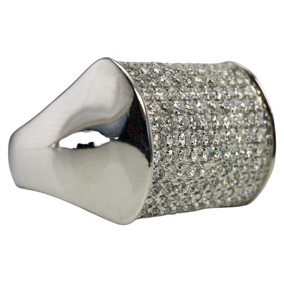 Herren Diamantring 14K Goldband Joe Rodeo Cluster 2,01 TDW, Diamantring im Angebot