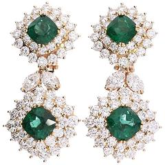 1970s Tiffany & Co. Emerald Diamond Earrings 10