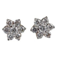 Natürlicher Pave Diamant-Ohrring 14k Gelbgold Schöner Ohrstecker für Jahrestag Geschenk