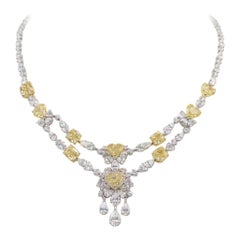 Collar Corazón Diamante Amarillo Certificado Emilio Jewelry