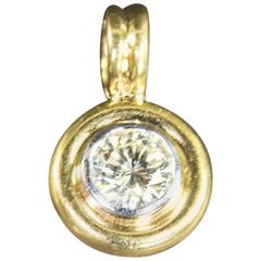2.75 Carat Round Diamond Gold Solitaire Pendant 8