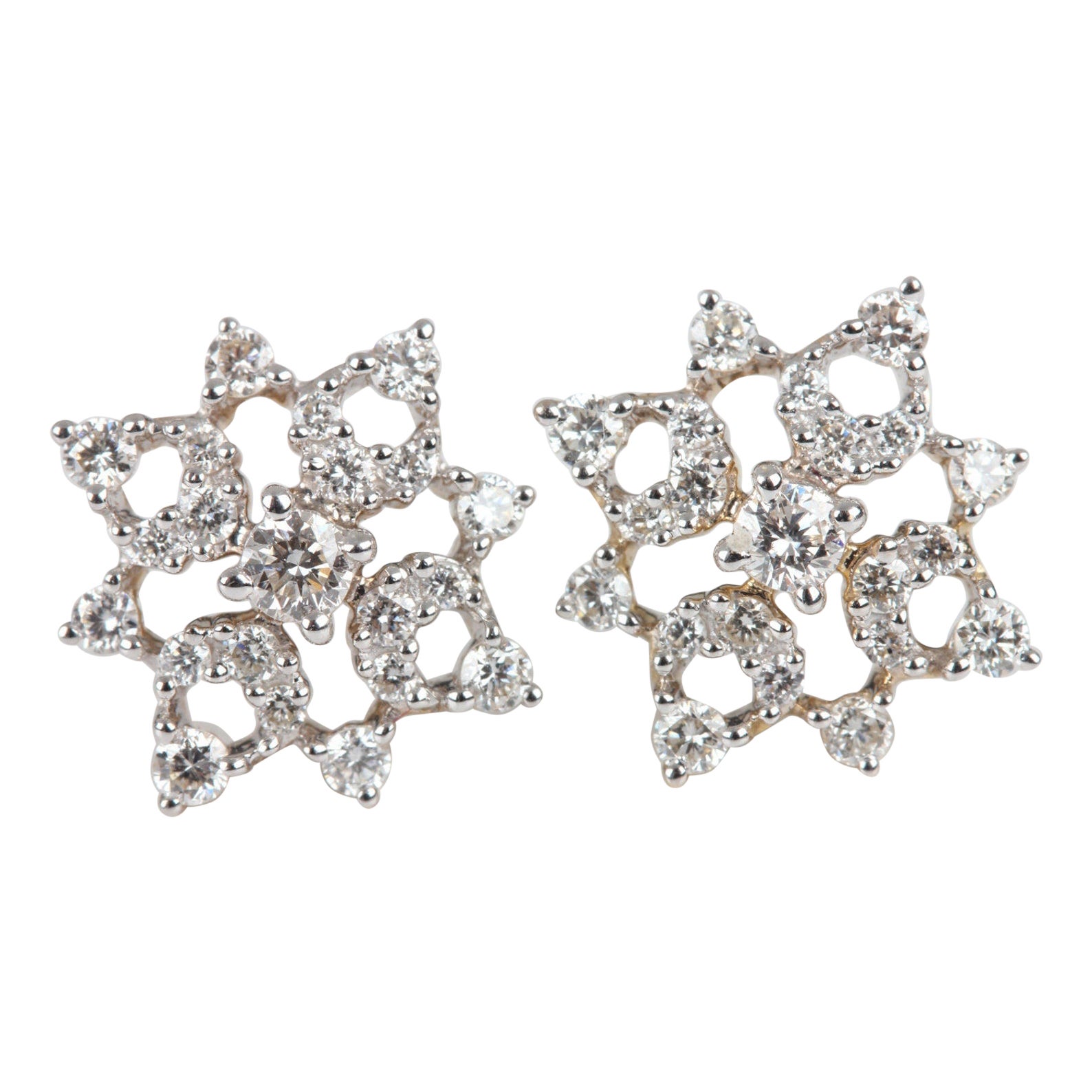 14k Yellow Gold Natural Pave Diamond Earring Beautiful Stud For Anniversary Gift