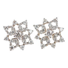 14k Yellow Gold Natural Pave Diamond Earring Beautiful Stud For Anniversary Gift