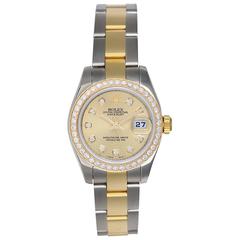 Rolex Ladies Yellow Gold Stainless Steel Datejust Yellow Wristwatch Ref 1791 6