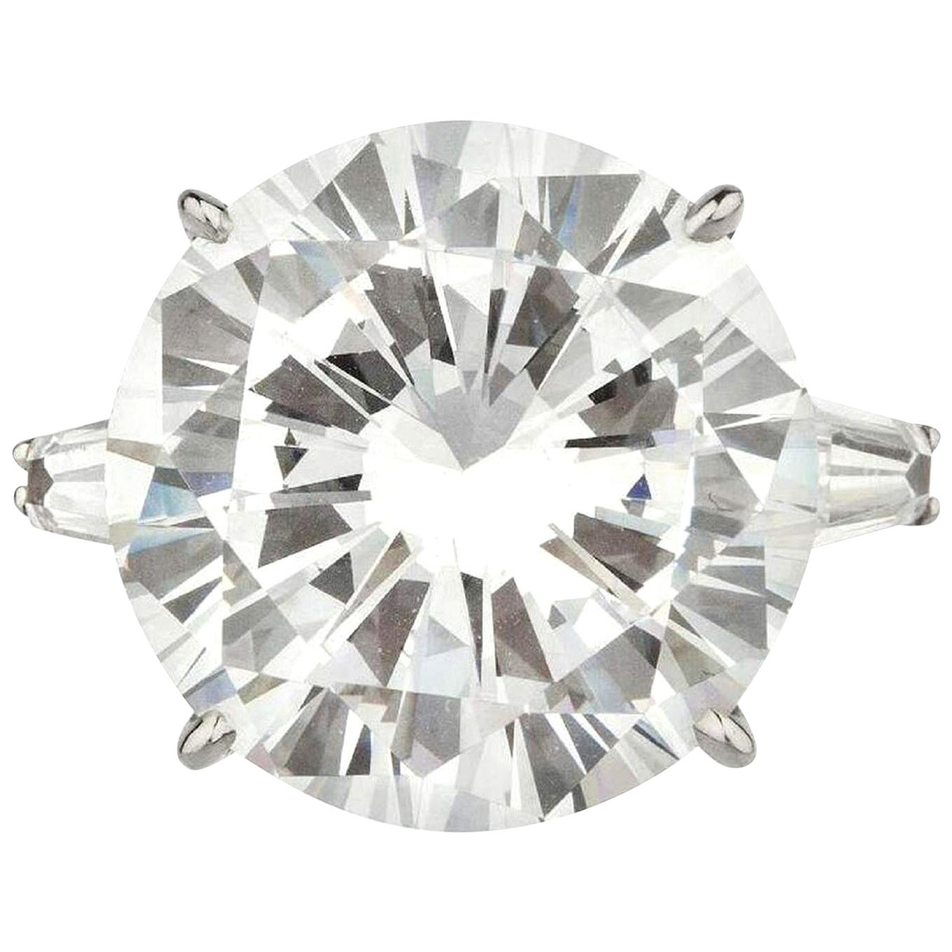 GIA Certified 10 Carat Round Cut Diamond Ring D Color Flawless Type IIA For Sale