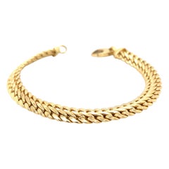 Bracelet à double chaîne en or jaune 18K