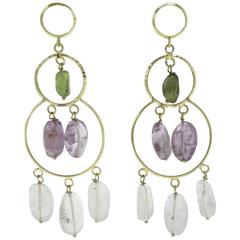Luise Yellow Gold Chandelier Earrings 7