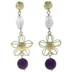 Luise Yellow Gold Drop Earrings 4