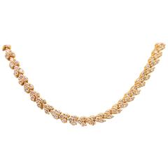 Magnificent Brilliant Diamond yellow Gold Necklace Magnificent Brilliant Diamond yellow Gold Necklace