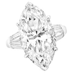 GIA-zertifizierter 5 Karat Marquise-Diamantring D COLOR