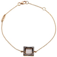 Suzanne Kalan Armband aus 18 Karat Roségold mit Rauchquarz und Champagnerdiamanten