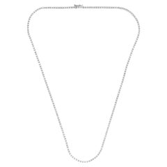 Natural 3.40 Carat SI Clarity HI Color Diamond Tennis Necklace 10k White Gold
