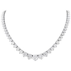 44.60 Carat Diamond Riviere Necklace