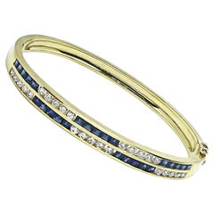 Bracelet en or avec 1,25 carats de diamant et 1,50 carats de saphir