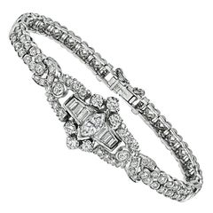 Vintage 4.00ct Diamond Platinum Bracelet