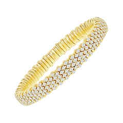 Bracciale flessibile elastico con diamanti da 6 carati