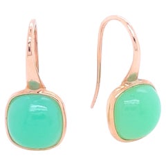 Rose Gold and Crisoprasio Earrings