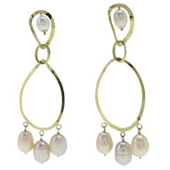 Boucles d'oreilles pendantes en or jaune Luise