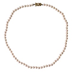 Mikimoto Akoya Pearl 18 Karat Gold Necklace
