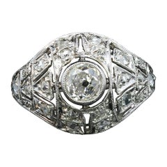 Art Deco Diamond Ring Circa 1930s