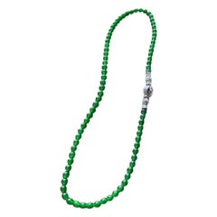 Emilio Jewelry 9mm Jadeite Jade Long Necklace