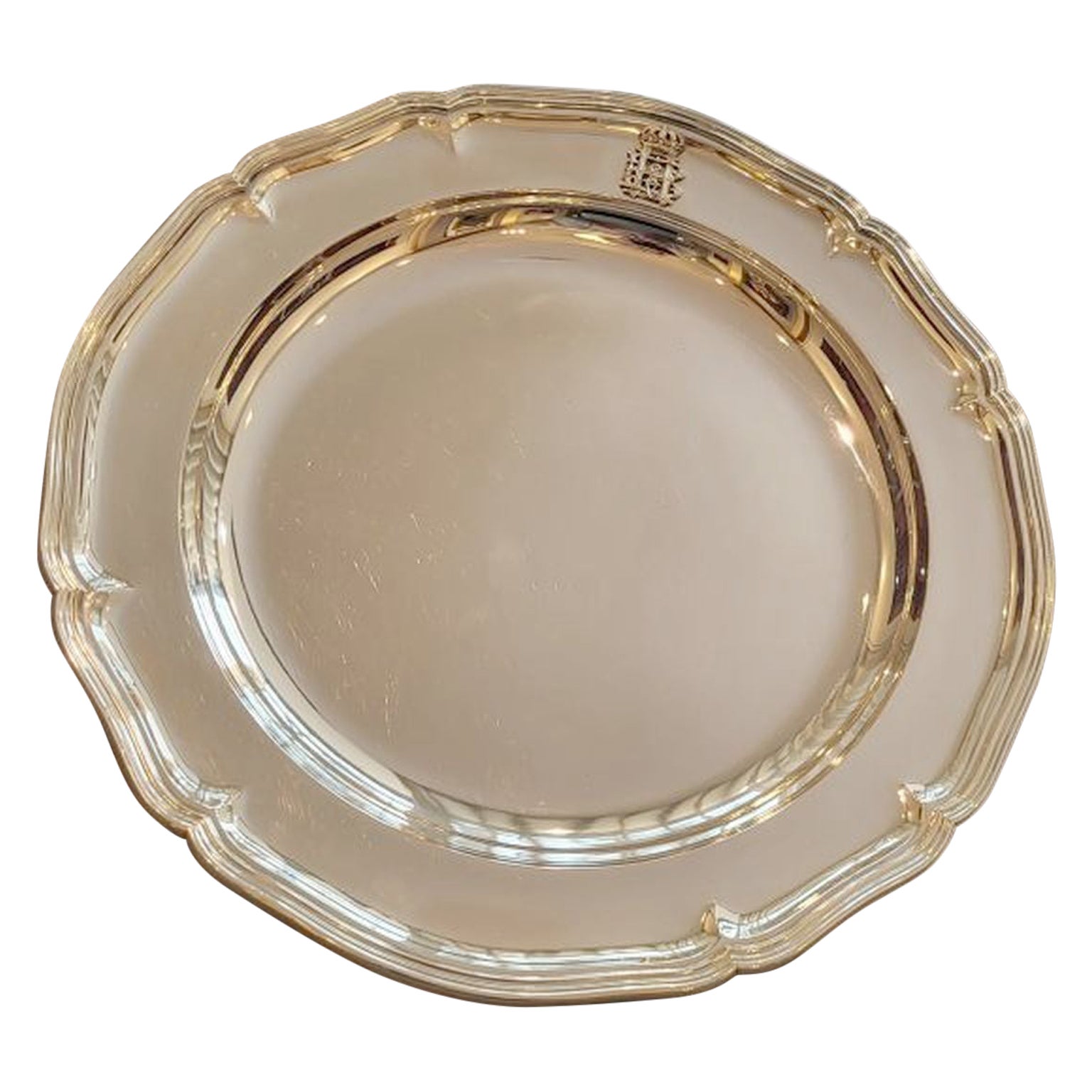 From a German Royal Household Large Serving-Plate 800/0 Silver Germany 1900