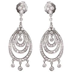 1990s Kwiat Diamond Gold Chandelier Earrings 11