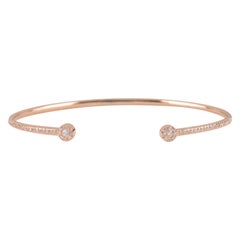 14k Solid Gold natürlichen Pave Diamond Armband Manschette Armreif Armband für Frauen.
