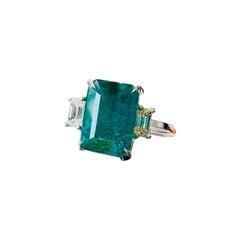 Emilio Jewelry 7.93 Karat Smaragd-Diamant-Ring