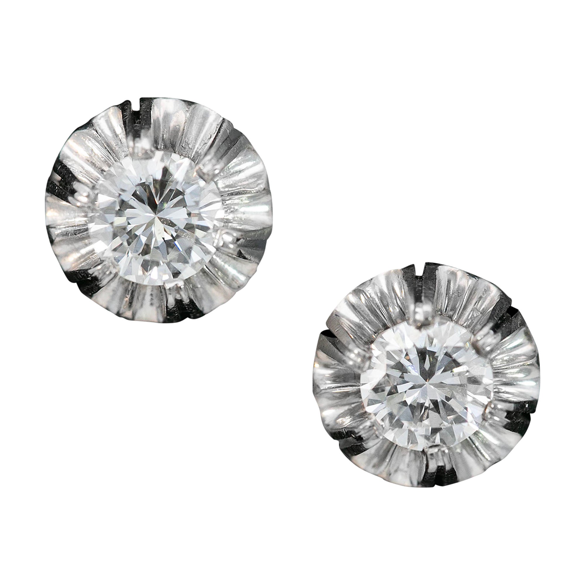 Pendientes con diamantes circa años 30
