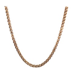 Viktorianische 14k Gold Fancy Link 59cm Kette Circa 1890er Jahre