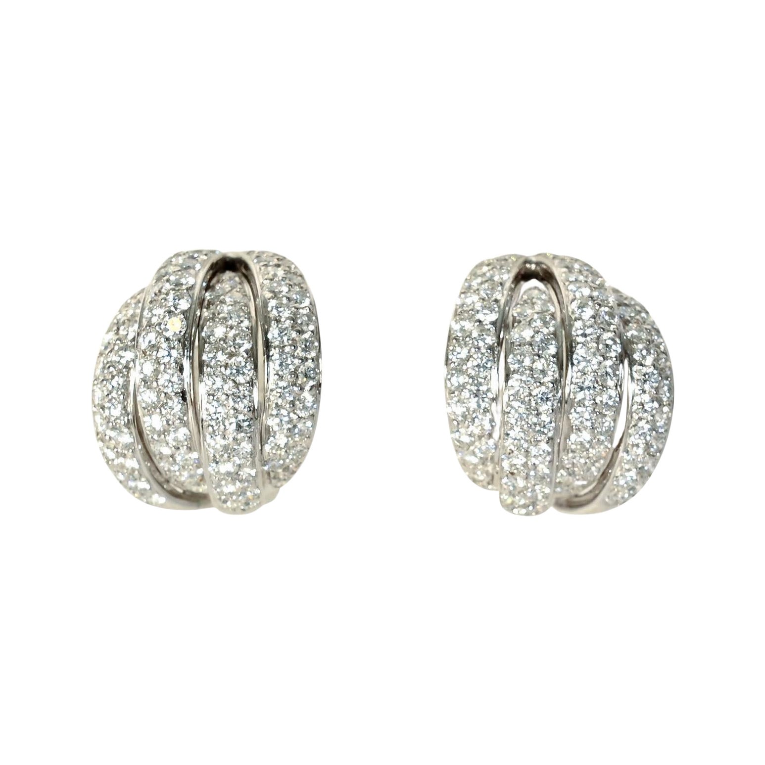 Multi Hoop Diamond Earrings