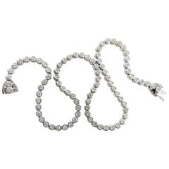 Round Diamond White Gold Rivière Necklace 3