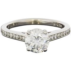 Martin Flyer Round Diamond Classic Channel Set Engagement Ring