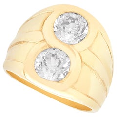 Antique 2.07 Carat Diamond and 14k Yellow Gold Ring Circa 1920