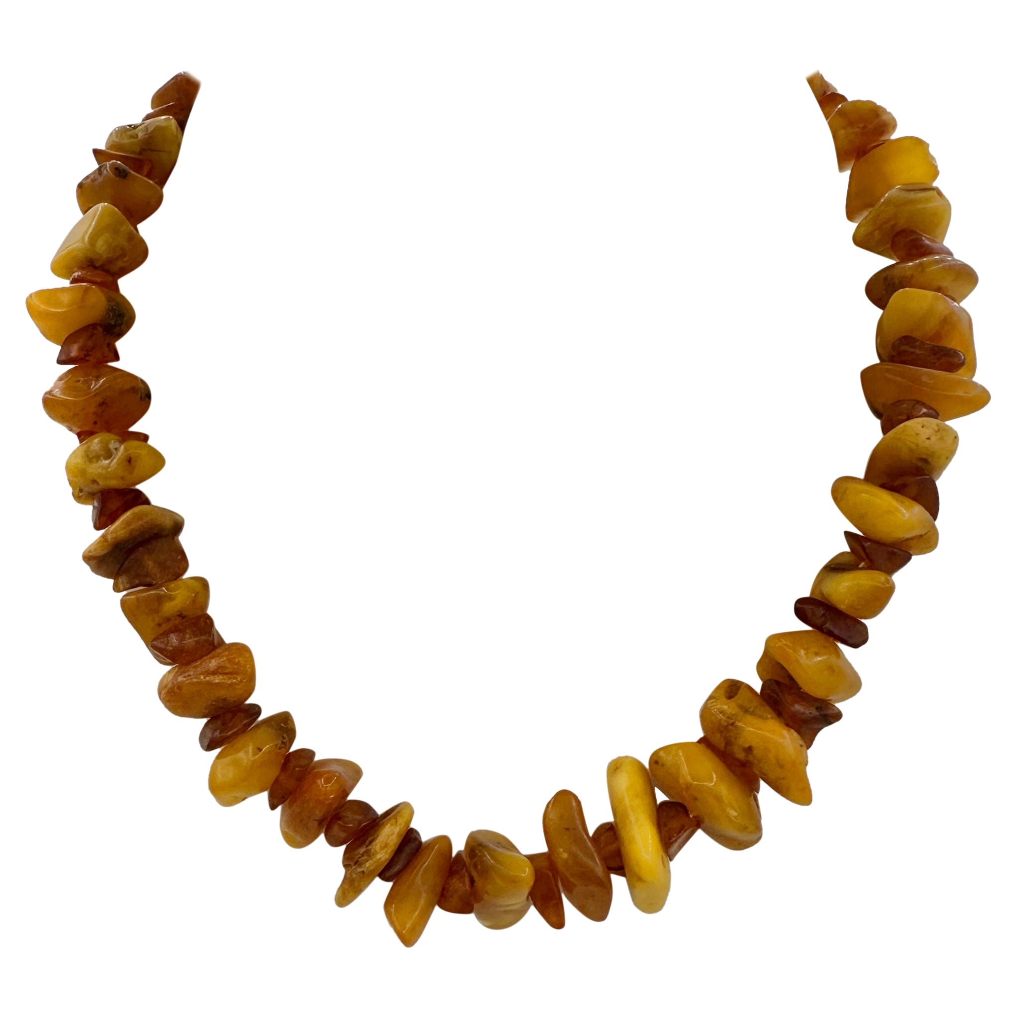 Olivia Newton-John Estate Personal Egg Yolk Collier en ambre naturel garantie en vente