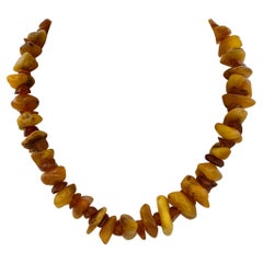 Collar de ámbar natural con yema de huevo personal de Olivia Newton-John Estate Garantizado