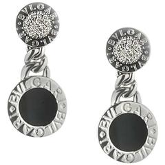 Bulgari Diamond Onyx White Gold Earclips 9